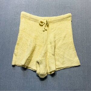 NWT We Wore What Danielle Bernstein Pull On Knit Shorts Size M in Yellow